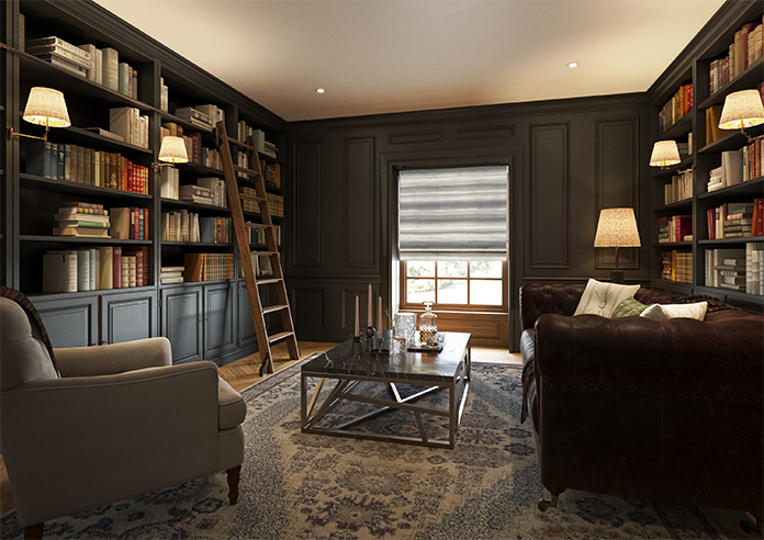 Ombre Velvet, Overcast - Roman Blind - Image 6
